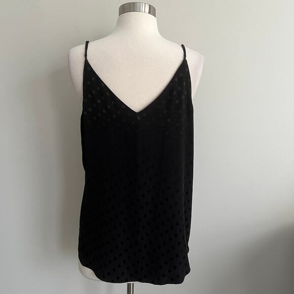 Express Black On Black Polka Dot Tank Medium NWT - Picture 4 of 9